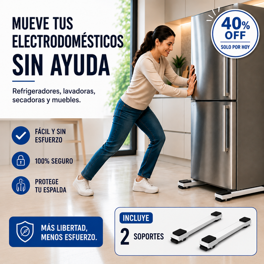 MueveFácil™ | Kit de 2 Soportes para Mover Electrodomésticos