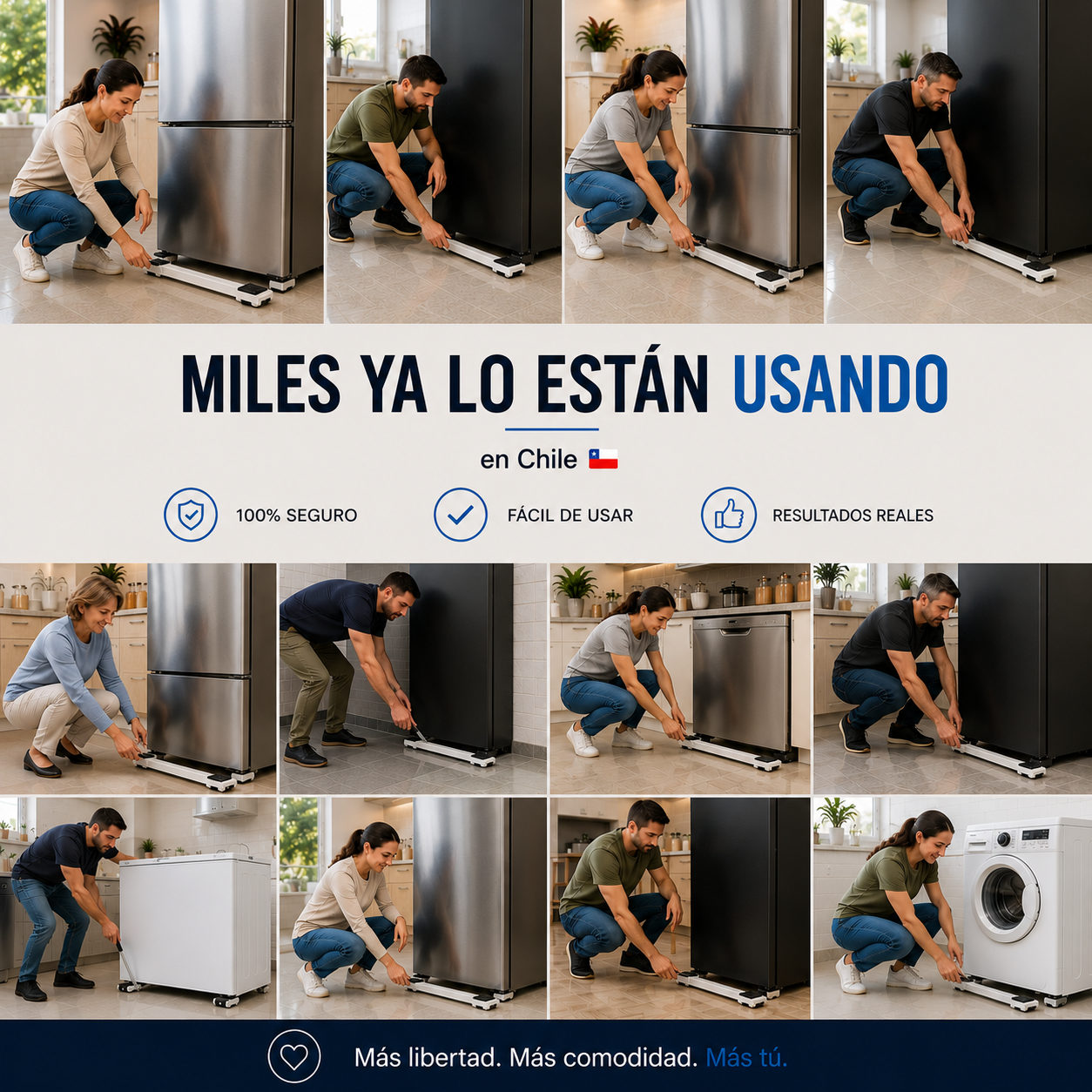 MueveFácil™  Soporte con ruedas para muebles pesados